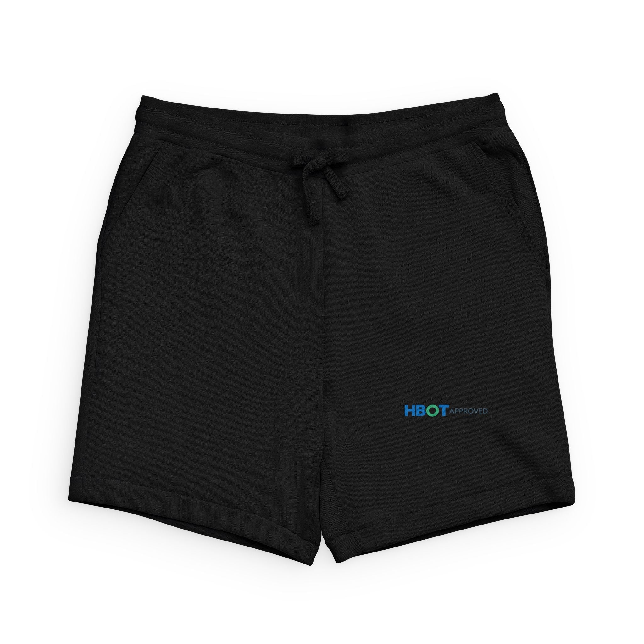 Women's Black Sponge Fleece Casual Shorts